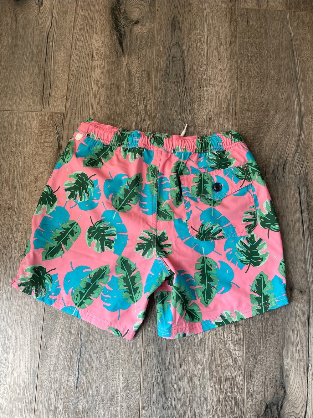 J. Crew Pink Tropical Leaf Swim Trunks - Picture 10 of 15